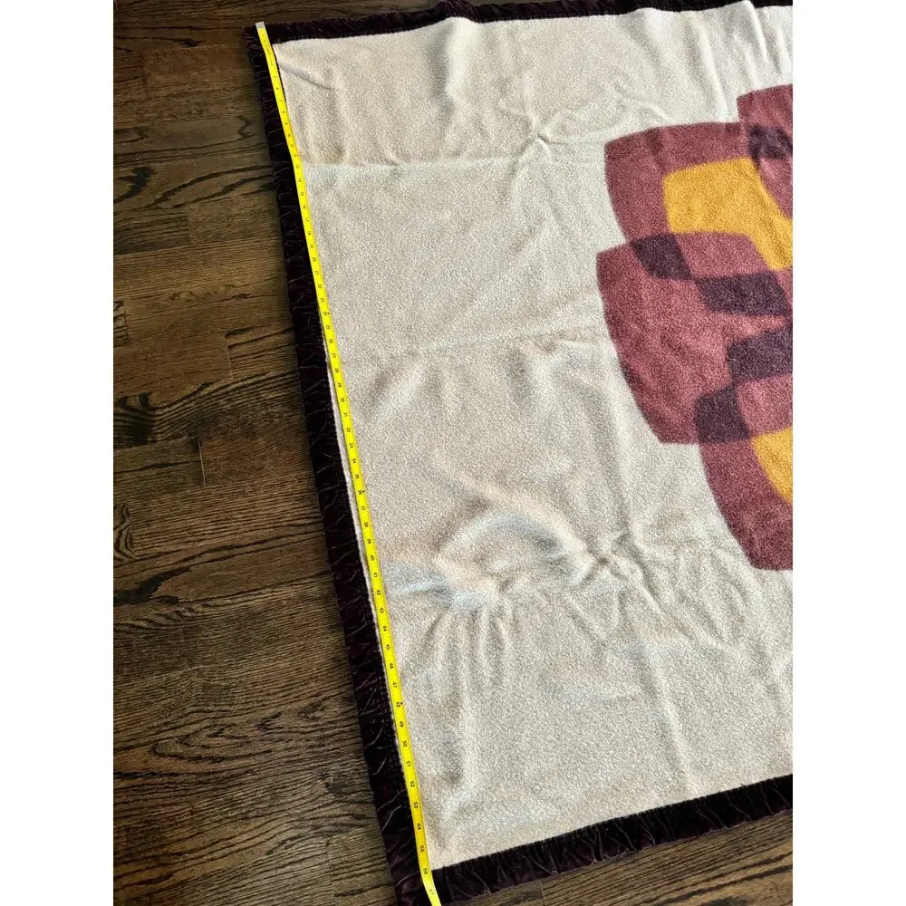 Vintage Jose Martinez la Aurora 100% Wool Geometric Rectangle MCM Throw Blanket